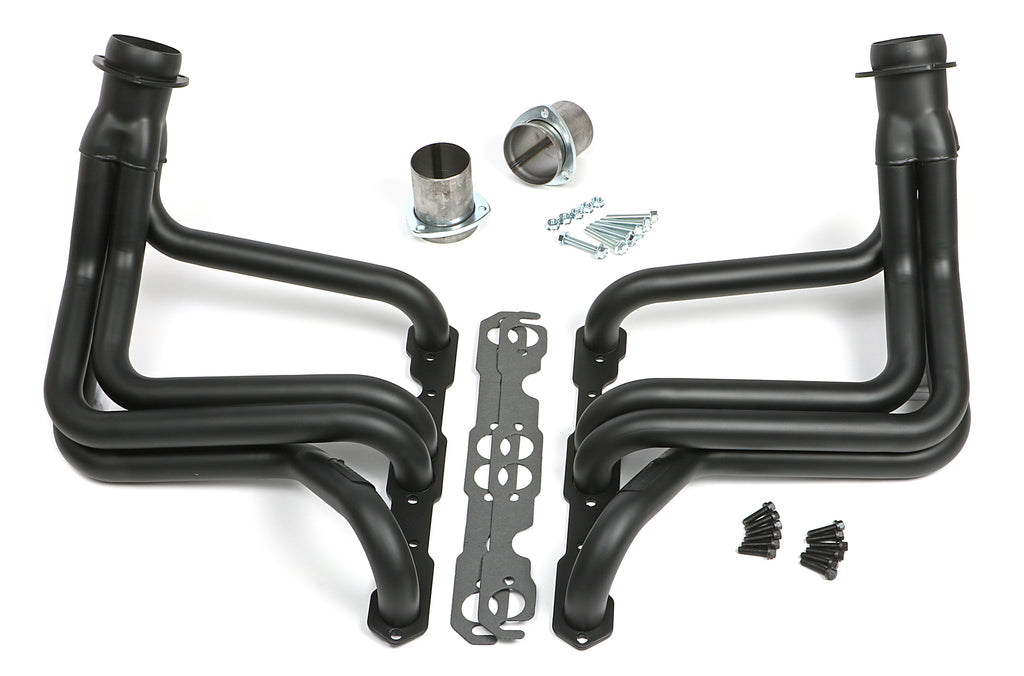 Hedman Hedders 68233 Black Long-Tube Headers for 1958-64 GM X-Frame Cars with 283-400 for Select Chevrolet Bel Air, Chevrolet Biscayne, Chevrolet Brookwood, Chevrolet Del Ray, Chevrolet Impala