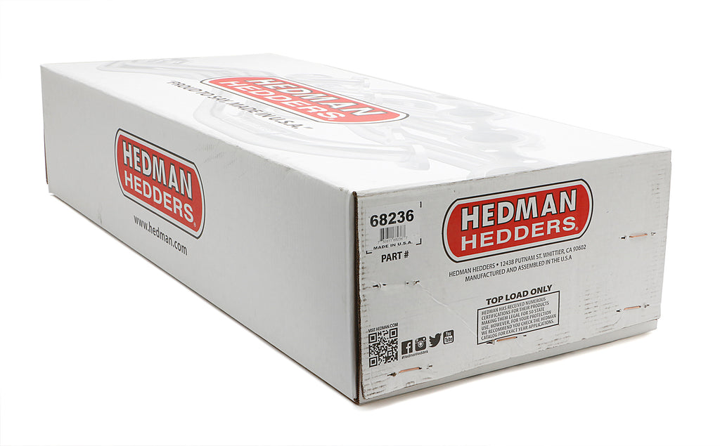 Hedman Hedders 68236 Silver Long-Tube Headers for 1958-64 GM X-Frame Cars with 283-400 for Select Chevrolet Bel Air, Chevrolet Biscayne, Chevrolet Brookwood, Chevrolet Del Ray, Chevrolet Impala