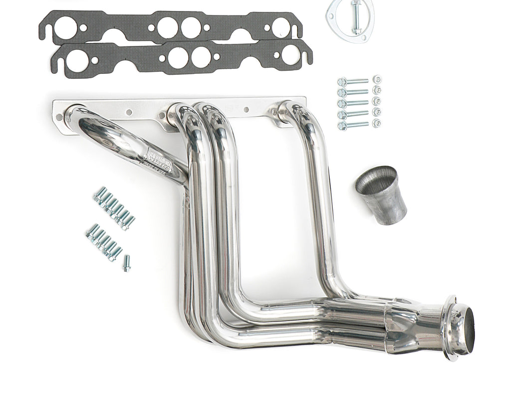 Hedman Hedders 68236 Silver Long-Tube Headers for 1958-64 GM X-Frame Cars with 283-400 for Select Chevrolet Bel Air, Chevrolet Biscayne, Chevrolet Brookwood, Chevrolet Del Ray, Chevrolet Impala