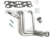 Load image into Gallery viewer, Hedman Hedders 68236 Silver Long-Tube Headers for 1958-64 GM X-Frame Cars with 283-400 for Select Chevrolet Bel Air, Chevrolet Biscayne, Chevrolet Brookwood, Chevrolet Del Ray, Chevrolet Impala