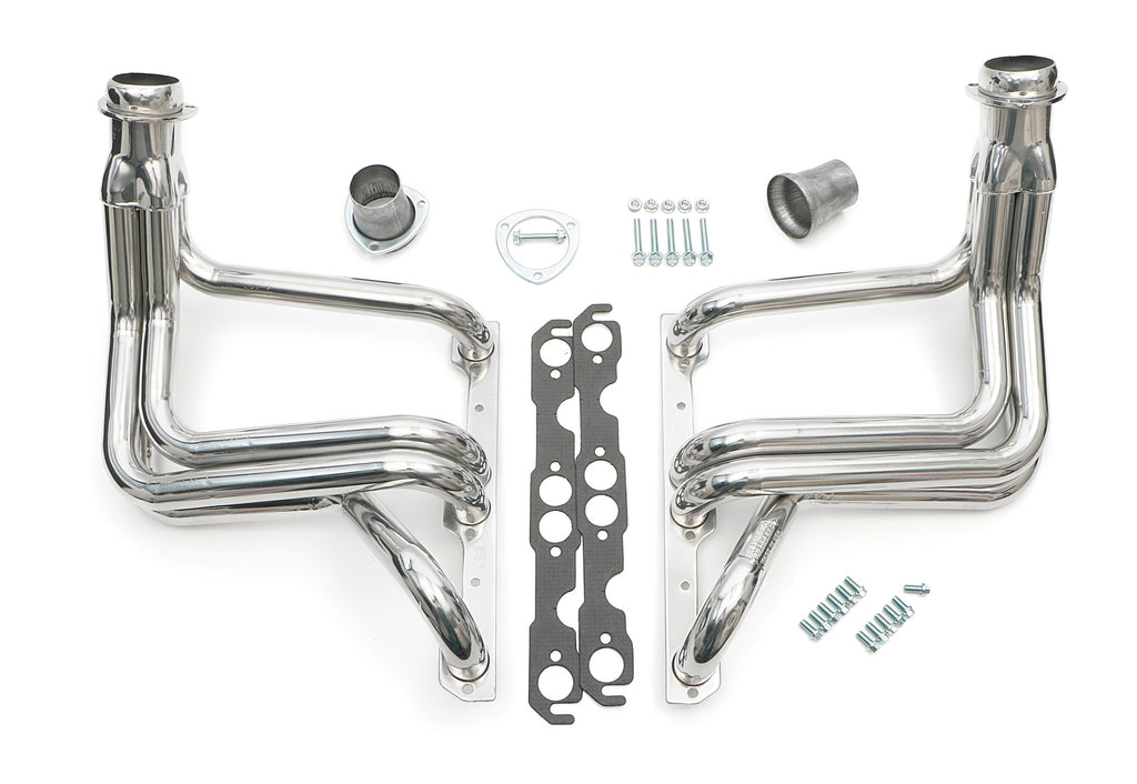Hedman Hedders 68236 Silver Long-Tube Headers for 1958-64 GM X-Frame Cars with 283-400 for Select Chevrolet Bel Air, Chevrolet Biscayne, Chevrolet Brookwood, Chevrolet Del Ray, Chevrolet Impala