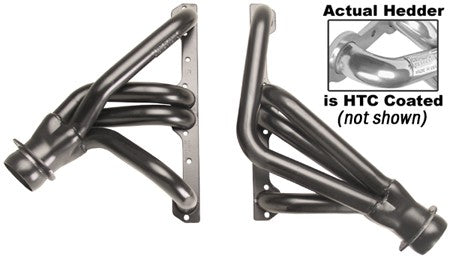 Hedman Hedders 68266 1-5/8 in Silver Mid-Length Headers For 1955-57 Chevy with 283-400 for Select Chevrolet Bel Air, Chevrolet One-Fifty Series, Chevrolet Two-Ten Series