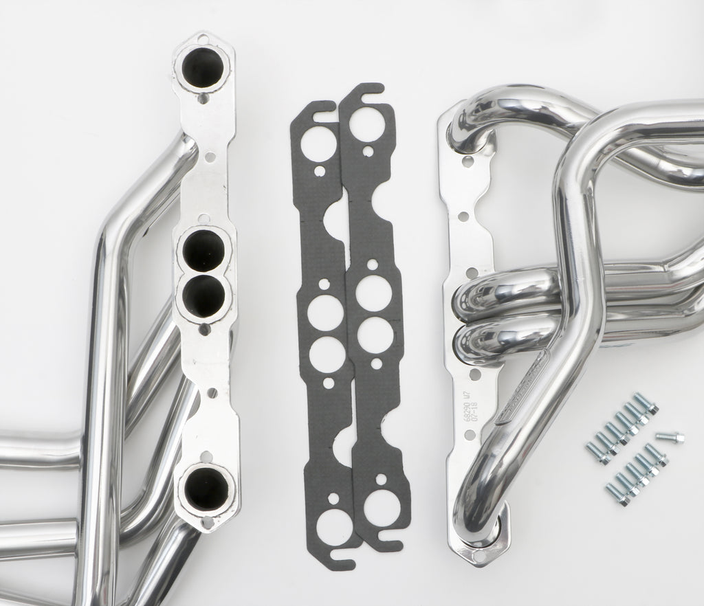 Hedman Hedders 68296 Silver 1-5/8 in Long-Tube Headers For '64-77 Chevelle w/283-400 for Select Chevrolet Bel Air, Chevrolet Brookwood, Chevrolet Caprice, Chevrolet Chevelle, Chevrolet El Camino, Chevrolet Impala, Chevrolet Malibu, Chevrolet Monte Carlo