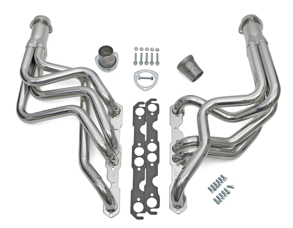 Hedman Hedders 68296 Silver 1-5/8 in Long-Tube Headers For '64-77 Chevelle w/283-400 for Select Chevrolet Bel Air, Chevrolet Brookwood, Chevrolet Caprice, Chevrolet Chevelle, Chevrolet El Camino, Chevrolet Impala, Chevrolet Malibu, Chevrolet Monte Carlo