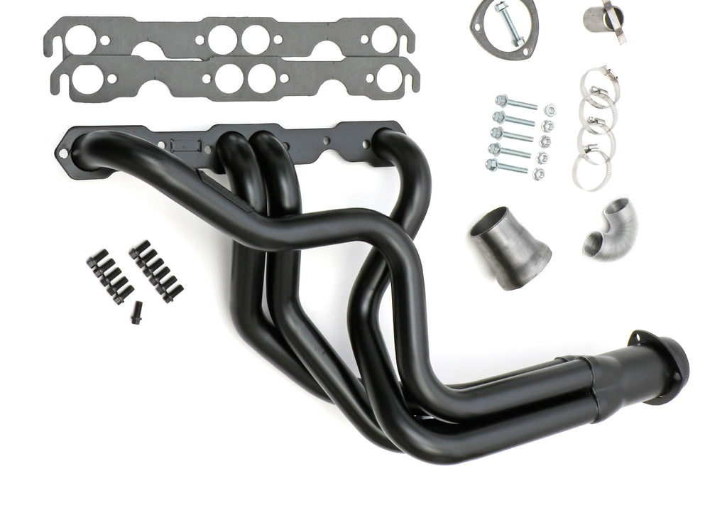Hedman Hedders 68297 Silver Long-Tube EO Headers For '64-77 Chevelle 283-400 No A.I.R. for Select Chevrolet Bel Air, Chevrolet Brookwood, Chevrolet Caprice, Chevrolet Chevelle, Chevrolet El Camino, Chevrolet Impala, Chevrolet Malibu, Chevrolet Monte Carlo