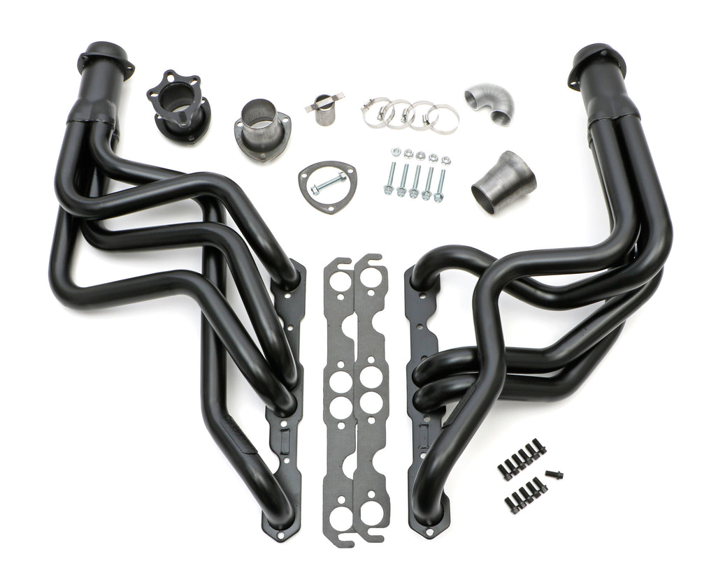 Hedman Hedders 68297 Silver Long-Tube EO Headers For '64-77 Chevelle 283-400 No A.I.R. for Select Chevrolet Bel Air, Chevrolet Brookwood, Chevrolet Caprice, Chevrolet Chevelle, Chevrolet El Camino, Chevrolet Impala, Chevrolet Malibu, Chevrolet Monte Carlo