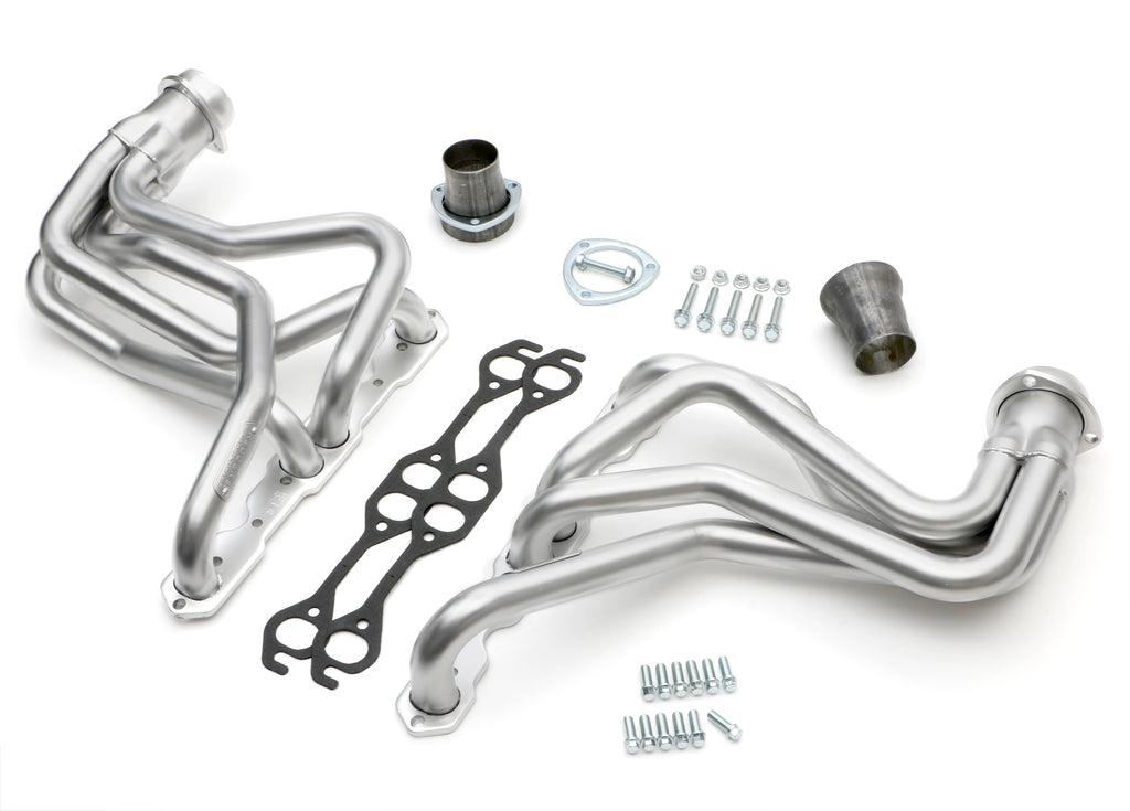 Hedman Hedders 68318 HD Silver Long-Tube Headers For 78-87 GM G-Body Cars with 283-400 for Select Buick Regal, Buick Skylark, Chevrolet El Camino, Chevrolet Malibu, Chevrolet Monte Carlo, Oldsmobile Cutlass, Pontiac Grand Prix
