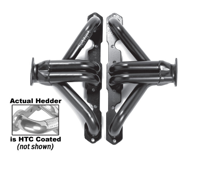 Hedman Hedders 68366 Silver 1-1/2 in. Block Hugger Headers For 283-400 SB Chevy Engine