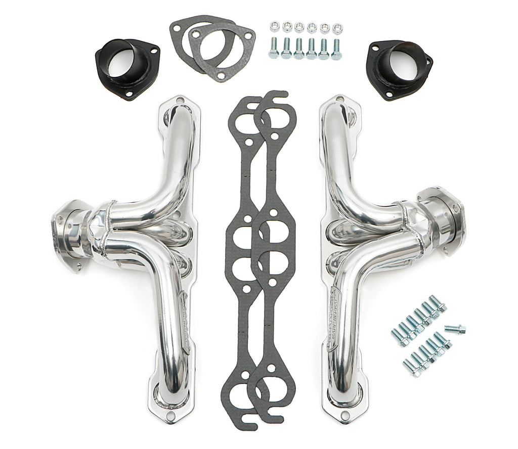 Hedman Hedders 68396 Silver Super-Short Headers For 67-81 Camaro/64-77 A-Body, 283-400 for Select Chevrolet Camaro, Chevrolet Chevelle, Chevrolet El Camino