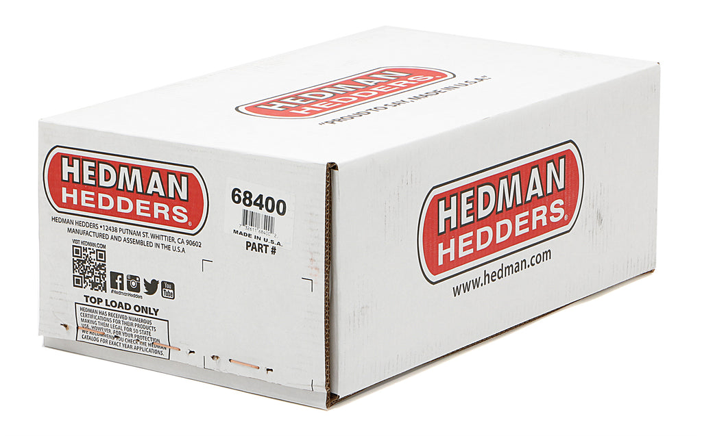 Hedman Hedders 68400 1-5/8 in. Block Hugger Headers For SB Chevy with Angle-Plugs