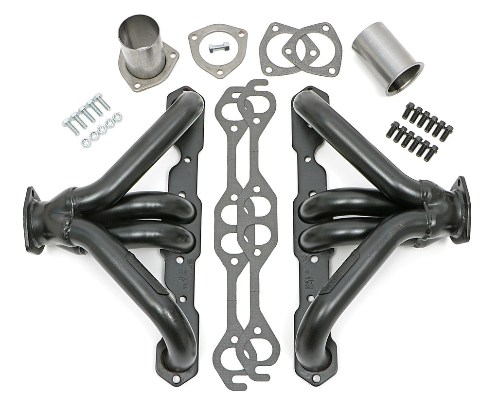 Hedman Hedders 68400 1-5/8 in. Block Hugger Headers For SB Chevy with Angle-Plugs