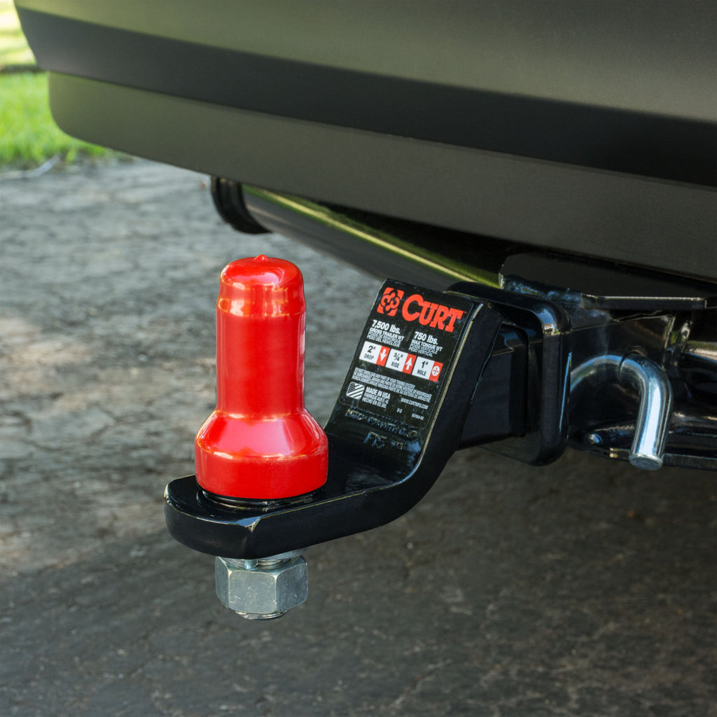 CURT 41355 Switch Ball Cover (Fits 1-1/8in. Neck; 1in. Threaded Shank; Red Rubber; Packaged - Truck Part Superstore