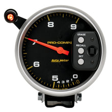 Load image into Gallery viewer, AutoMeter 6852 GAUGE, TACH, 5", 9K RPM, PEDESTAL DUAL RANGE W/ QUICK LITE &amp; PEAK MEM, PRO-COMP