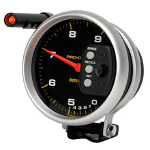 Load image into Gallery viewer, AutoMeter 6852 GAUGE, TACH, 5", 9K RPM, PEDESTAL DUAL RANGE W/ QUICK LITE &amp; PEAK MEM, PRO-COMP