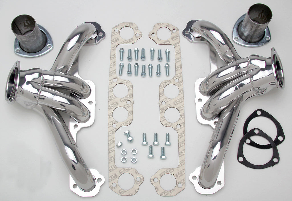 Hedman Hedders 68536 Silver Hedman Block Hugger Street Rod Headers For Chevy 409
