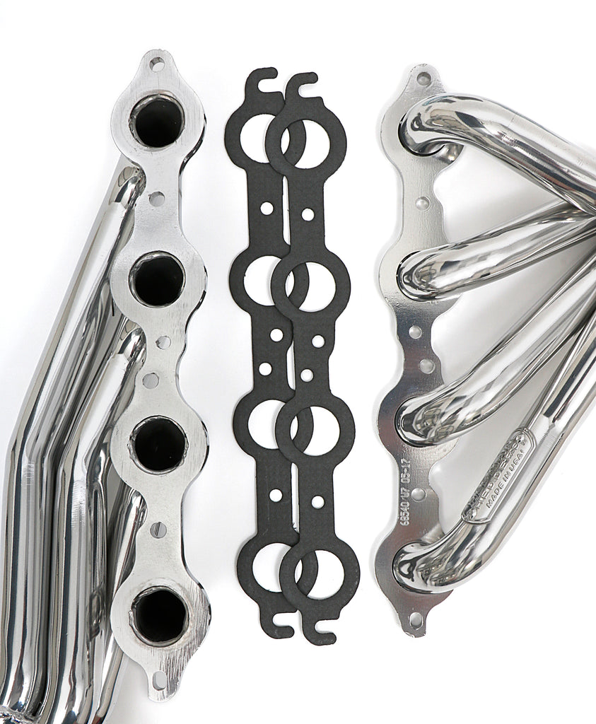 Hedman Hedders 68546 Silver Mid-Length LS Swap Headers For 1964-67 GM A-Body Cars for Select Chevrolet Bel Air, Chevrolet One-Fifty Series, Chevrolet Two-Ten Series