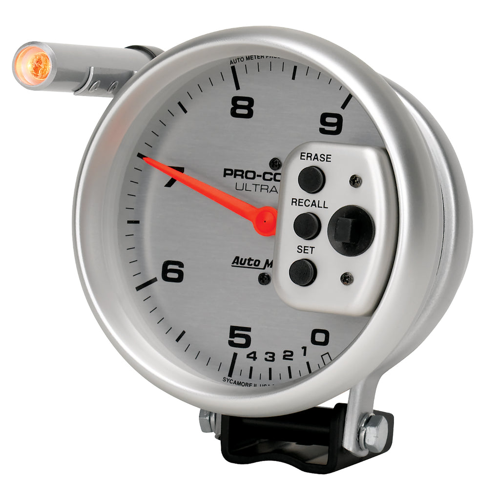 AutoMeter 6854 GAUGE, TACH, 5", 9K RPM, PEDESTAL W/ QUICK LITE, DUAL RANGE W/PEAK MEMORY, UL
