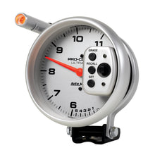 Load image into Gallery viewer, AutoMeter 6855 GAUGE, TACH, 5", 11K RPM, PEDESTAL W/ QUICK LITE, DUAL RANGE W/PEAK MEMORY, UL