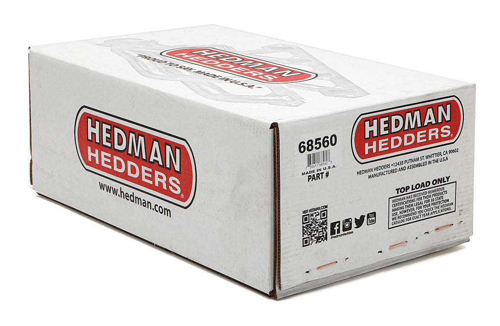 Hedman Hedders 68560 1-5/8 in. Block Hugger Headers For 283-400 SB Chevy Engines