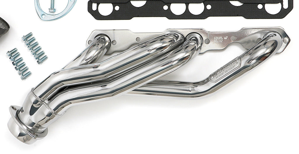 Hedman Hedders 68606 Silver Mid-Length Headers For 67-81 Camaro, Nova, G-Body 283-400 for Select Chevrolet Bel Air, Chevrolet Biscayne, Chevrolet Caprice, Chevrolet Chevelle, Chevrolet El Camino, Chevrolet Impala, Chevrolet Monte Carlo, Chevrolet