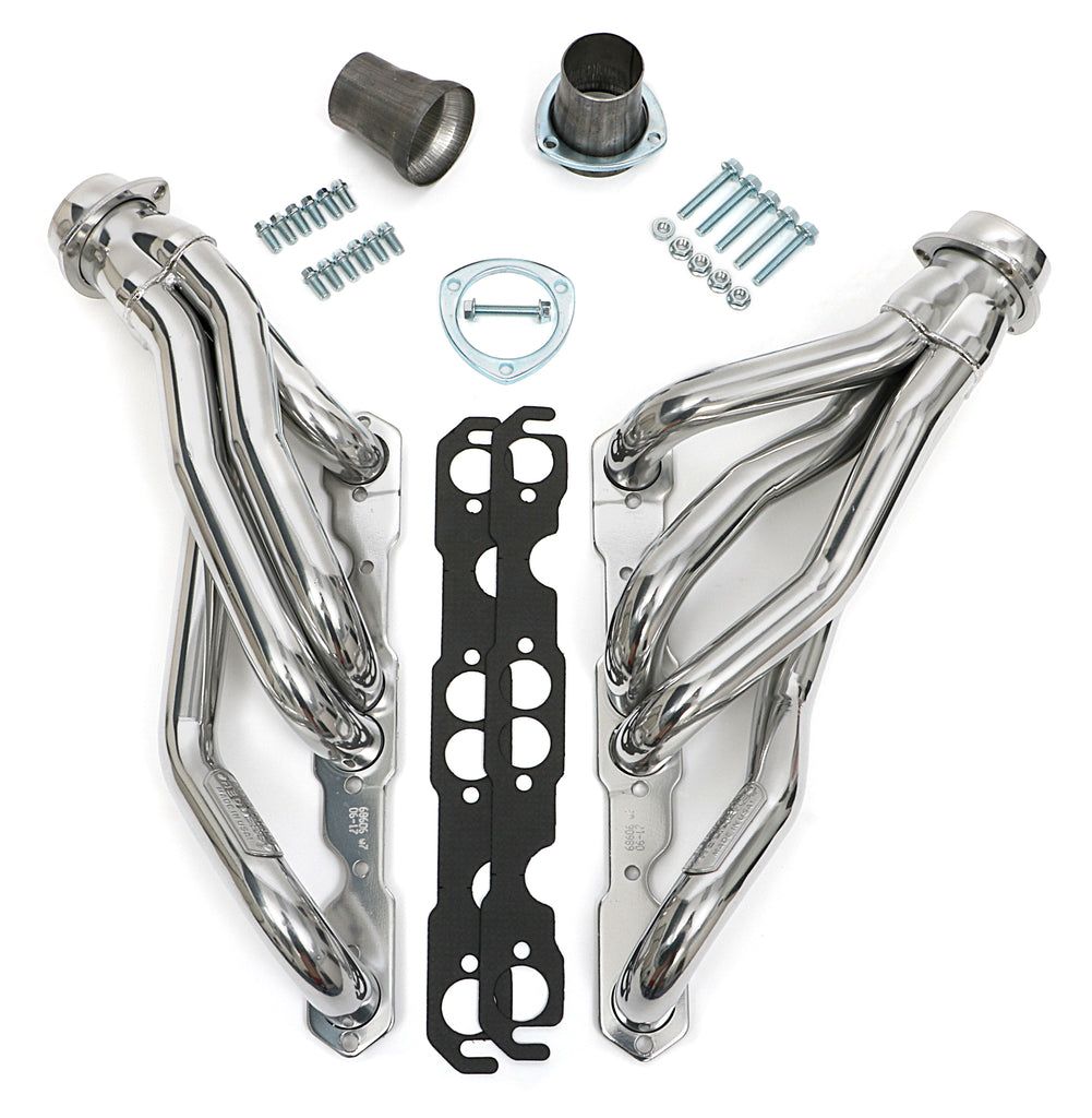 Hedman Hedders 68606 Silver Mid-Length Headers For 67-81 Camaro, Nova, G-Body 283-400 for Select Chevrolet Bel Air, Chevrolet Biscayne, Chevrolet Caprice, Chevrolet Chevelle, Chevrolet El Camino, Chevrolet Impala, Chevrolet Monte Carlo, Chevrolet