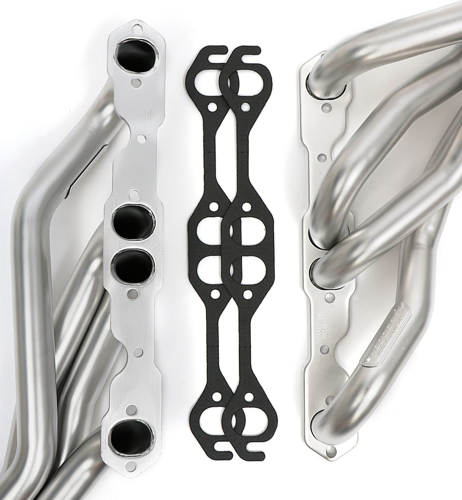 Hedman Hedders 68608 H.D. Silver Mid-Length Headers For 67-81 Camaro, G-Body w/283-400 for Select Chevrolet Bel Air, Chevrolet Biscayne, Chevrolet Caprice, Chevrolet Chevelle, Chevrolet El Camino, Chevrolet Impala, Chevrolet Monte Carlo, Chevrolet