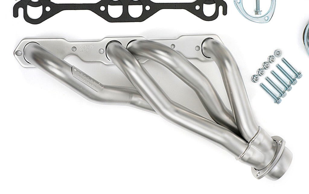 Hedman Hedders 68608 H.D. Silver Mid-Length Headers For 67-81 Camaro, G-Body w/283-400 for Select Chevrolet Bel Air, Chevrolet Biscayne, Chevrolet Caprice, Chevrolet Chevelle, Chevrolet El Camino, Chevrolet Impala, Chevrolet Monte Carlo, Chevrolet