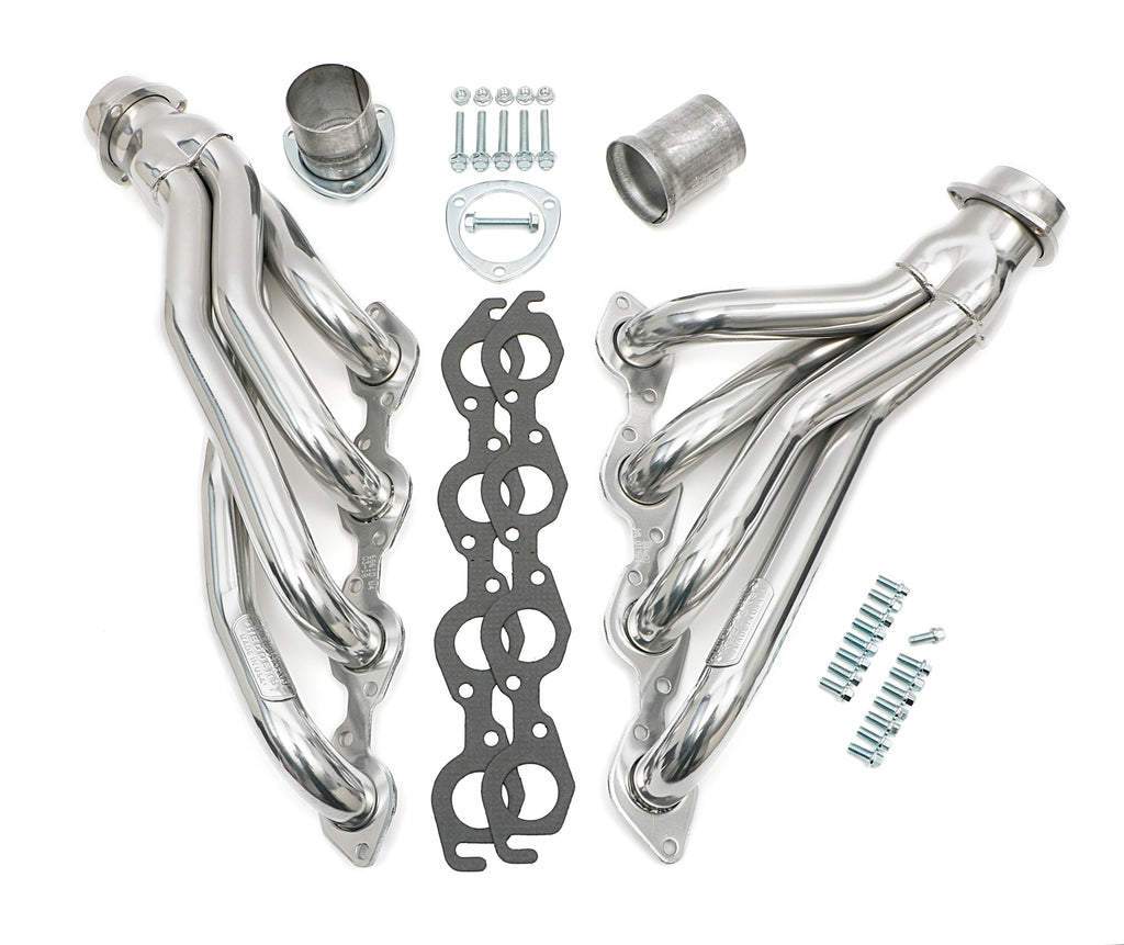 Hedman Hedders 68616 Silver Mid-Length Headers For 67-81 Camaro, 68-77 A-Body 396-502 for Select Chevrolet Bel Air, Chevrolet Biscayne, Chevrolet Brookwood, Chevrolet Camaro, Chevrolet Caprice, Chevrolet Chevelle, Chevrolet Chevy II, Chevrolet El Camino,