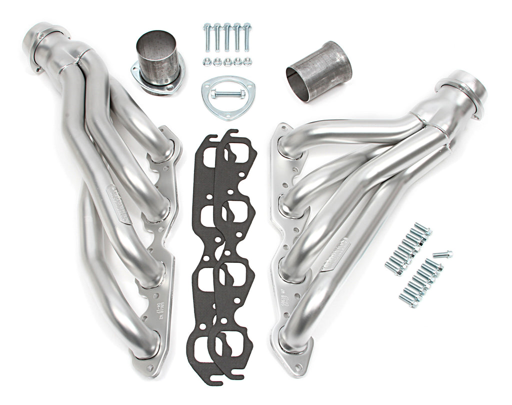 Hedman Hedders 68618 HD Silver Mid-Length Headers For 67-81 Camaro, Nova 396-502 for Select Chevrolet Bel Air, Chevrolet Biscayne, Chevrolet Brookwood, Chevrolet Camaro, Chevrolet Caprice, Chevrolet Chevelle, Chevrolet Chevy II, Chevrolet El Camino,