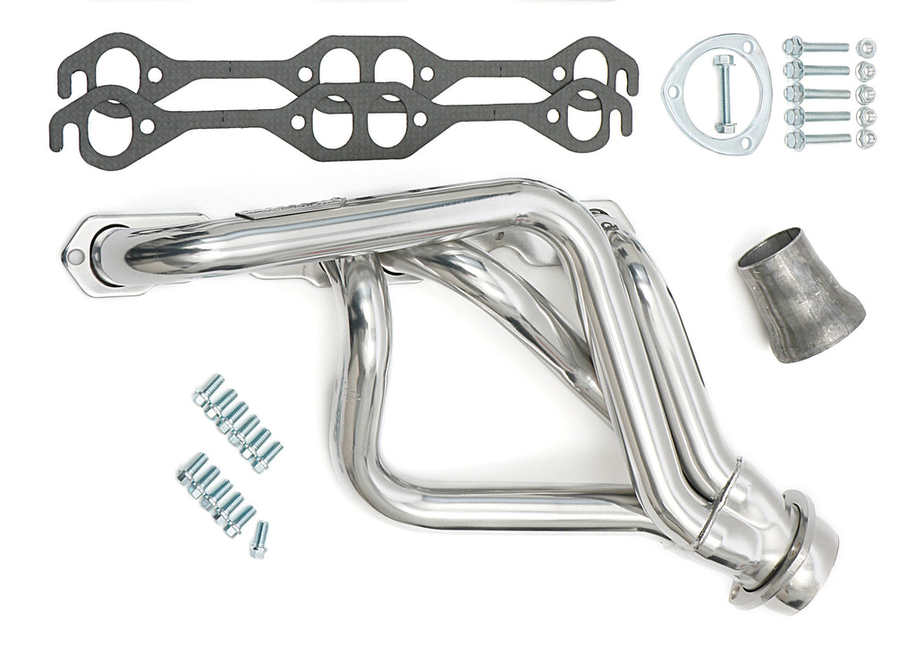 Hedman Hedders 68626 Silver Mid-Length Headers For 78-87 G-Body 283-400 w/Close Ratio for Select Chevrolet Bel Air, Chevrolet Biscayne, Chevrolet Caprice, Chevrolet Chevelle, Chevrolet El Camino, Chevrolet Impala, Chevrolet Monte Carlo, Chevrolet