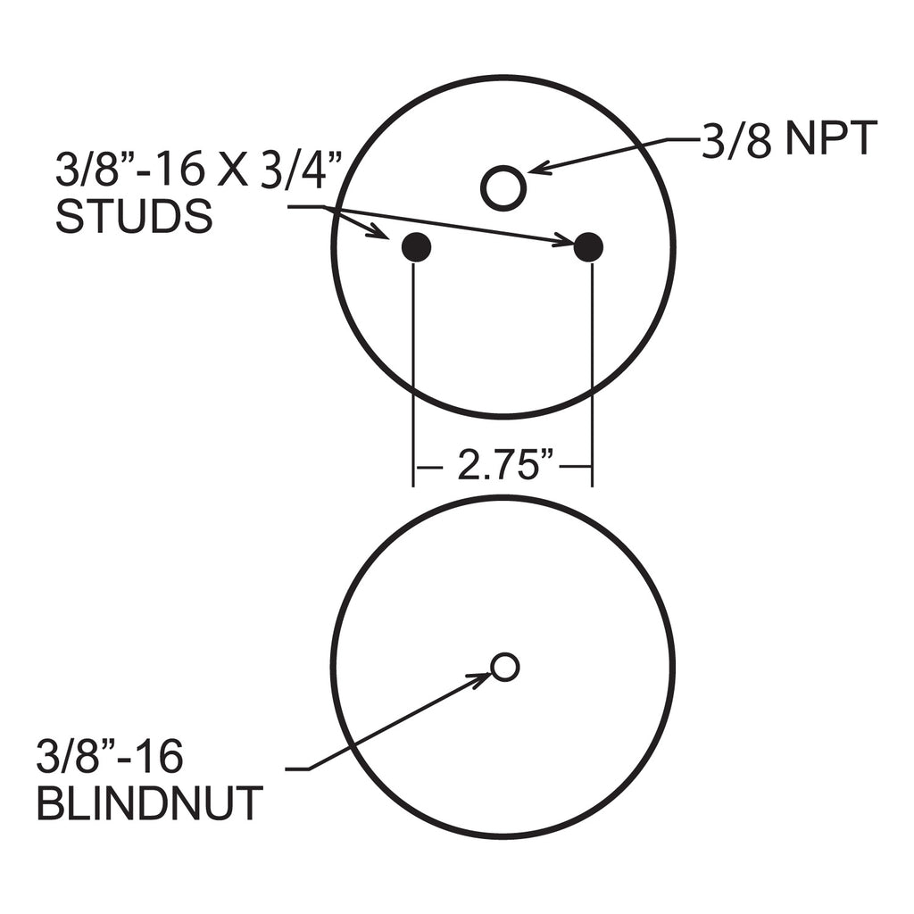 Firestone Ride-Rite W217606872 Ride-Rite Replacement Bellows - 224CZ 3/8 in. NPT F2ST BNCTR