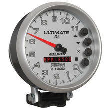 Load image into Gallery viewer, AutoMeter 6895 GAUGE, TACH, 5", 11K RPM, PEDESTAL, DATALOGGING, ULTIMATE DL PLAYBACK, SILVER
