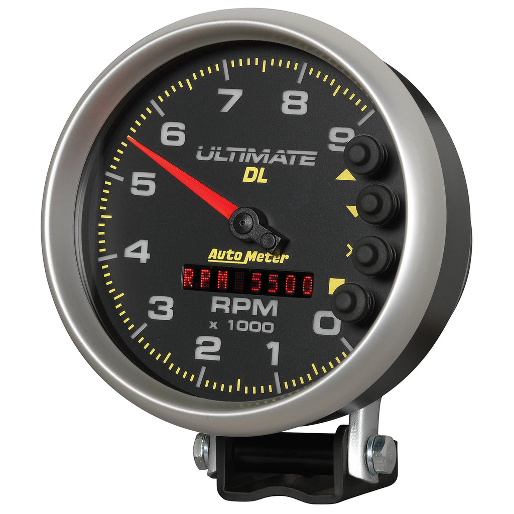 AutoMeter 6896 GAUGE, TACH, 5", 9K RPM, PEDESTAL, DATALOGGING, ULTIMATE DL PLAYBACK, BLACK