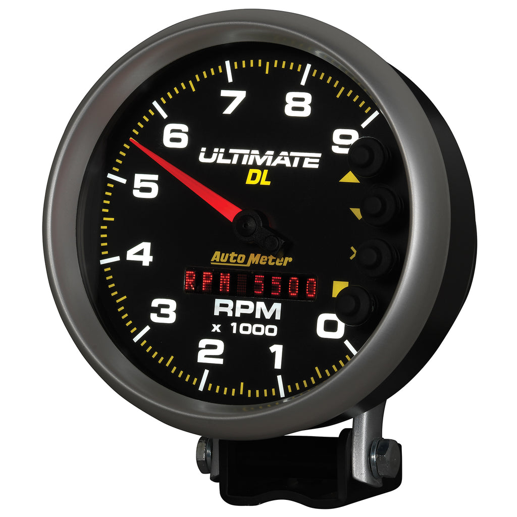 AutoMeter 6896 GAUGE, TACH, 5", 9K RPM, PEDESTAL, DATALOGGING, ULTIMATE DL PLAYBACK, BLACK