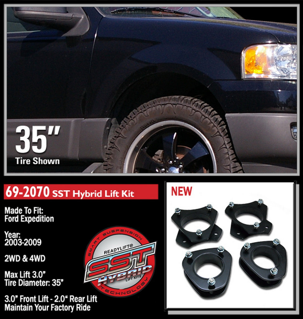 ReadyLift 69-2070 3.0in. Front with 2.0in. Rear SST Lift Kit for Select Ford Expedition, Lincoln Navigator