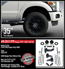 Load image into Gallery viewer, ReadyLift 69-2511TP 2.5in. SST Lift Kit with 5in. Rear Flat Blocks for 2 Piece Drive Shaft without S for Select Ford F-250 Super Duty, Ford F-350 Super Duty