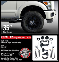 Load image into Gallery viewer, ReadyLift 69-2511TP 2.5in. SST Lift Kit with 5in. Rear Flat Blocks for 2 Piece Drive Shaft without S for Select Ford F-250 Super Duty, Ford F-350 Super Duty