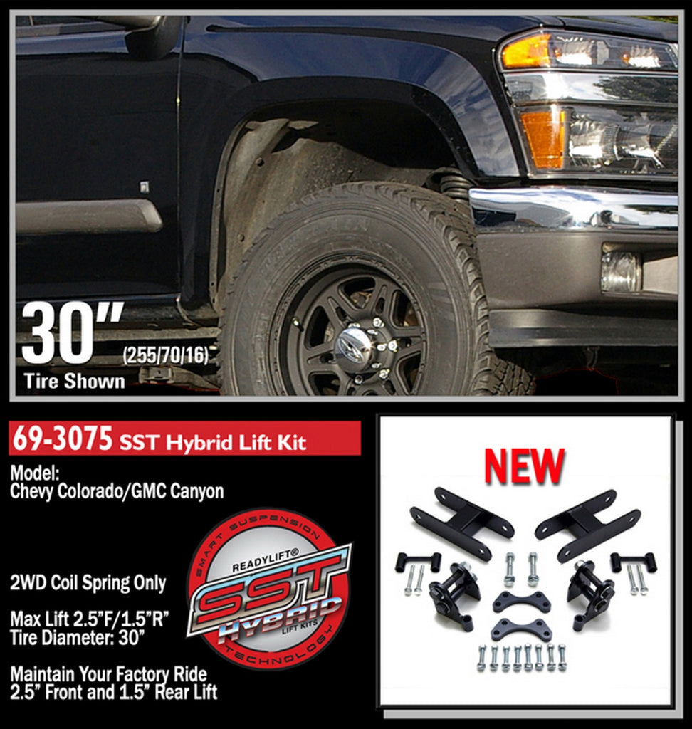 ReadyLift 69-3075 2.25in. Front with 1.5in. Rear SST Lift Kit for Select Chevrolet Colorado, GMC Canyon