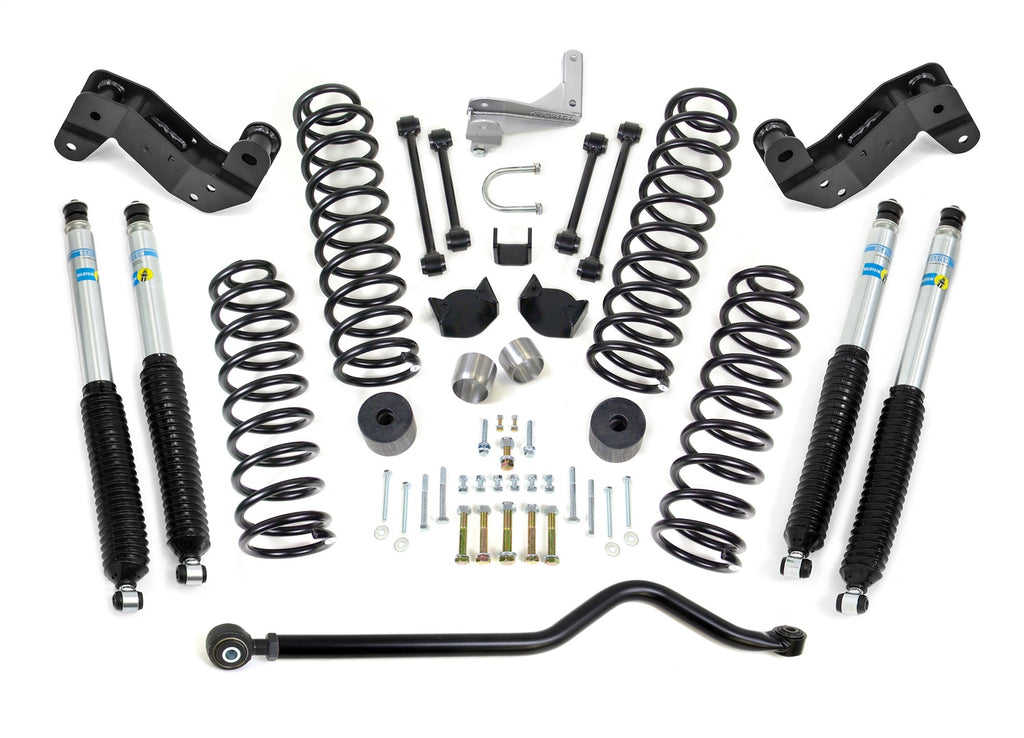 ReadyLift 69-6404 4in. Coil Spring Kit with Adjustable Track Bar; Caster Correction Bracket; Exhua for Select Jeep Wrangler, Jeep Wrangler JK