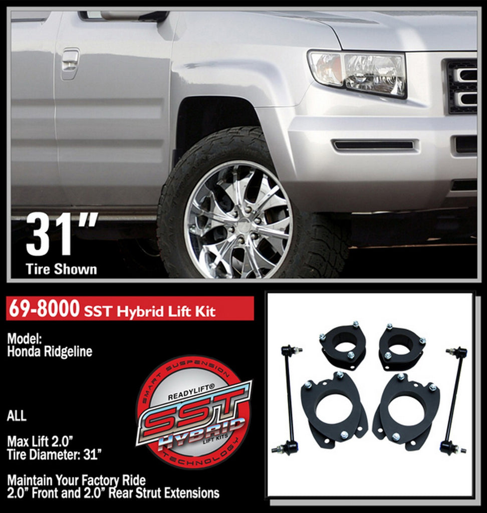 ReadyLift 69-8000 2in. SST Lift Kit with 2in. Rear without Shocks for Select Honda Ridgeline