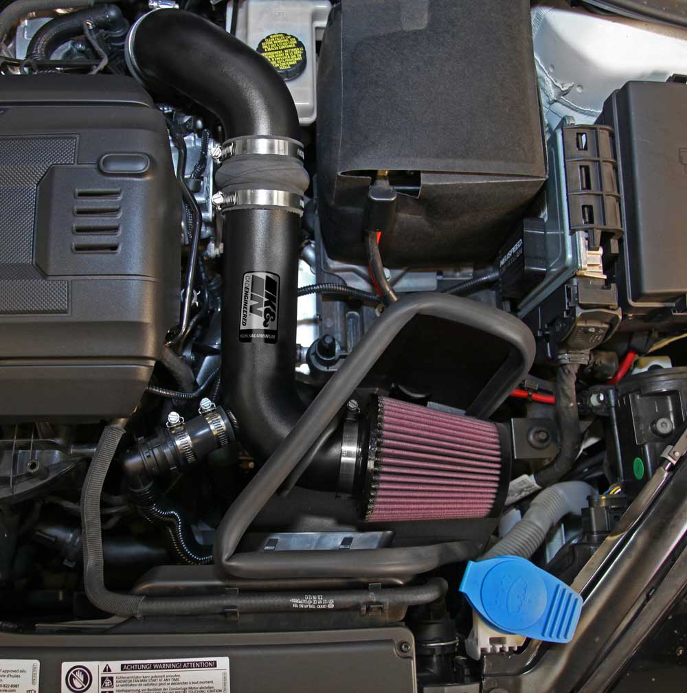K&N 69-9506TTK Performance Air Intake System for Select Audi A3, Audi A3 Quattro, Audi Q3, Audi S3, Volkswagen Arteon, Volkswagen GTI, Volkswagen Golf, Volkswagen Golf Alltrack, Volkswagen Golf R, Volkswagen Golf SportWagen, Volkswagen Jetta