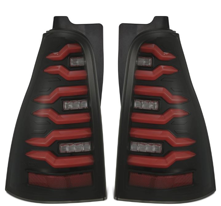 AlphaRex 690080 LED Taillights Black Red for Select Toyota 4Runner