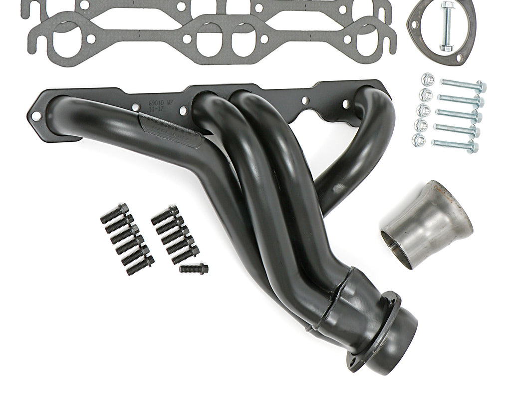 Hedman Hedders 69010 Mid-Length Headers for 67-87 C10 Trucks w/283-400 for Select Chevrolet C10, Chevrolet C10 Pickup, Chevrolet C10 Suburban, Chevrolet C20, Chevrolet C20 Pickup, Chevrolet C20 Suburban, Chevrolet C30, Chevrolet C30 Pickup, GMC C15, GMC