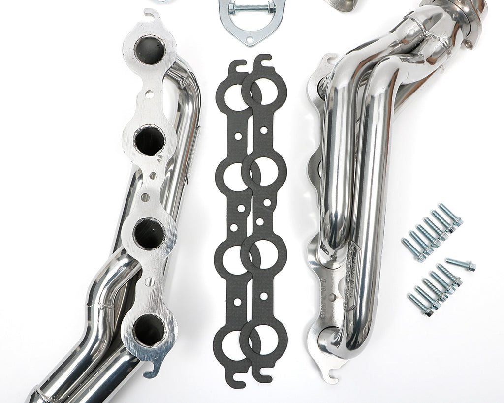 Hedman Hedders 69046 Silver Mid-Length LS Engine Swap Headers For 2WD S10/S15 Trucks for Select Chevrolet Blazer, Chevrolet S10, Chevrolet S10 Blazer, GMC Jimmy, GMC S15, GMC S15 Jimmy, GMC Sonoma, Isuzu Hombre, Oldsmobile Bravada