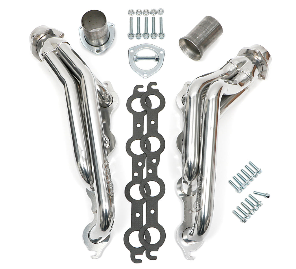 Hedman Hedders 69046 Silver Mid-Length LS Engine Swap Headers For 2WD S10/S15 Trucks for Select Chevrolet Blazer, Chevrolet S10, Chevrolet S10 Blazer, GMC Jimmy, GMC S15, GMC S15 Jimmy, GMC Sonoma, Isuzu Hombre, Oldsmobile Bravada