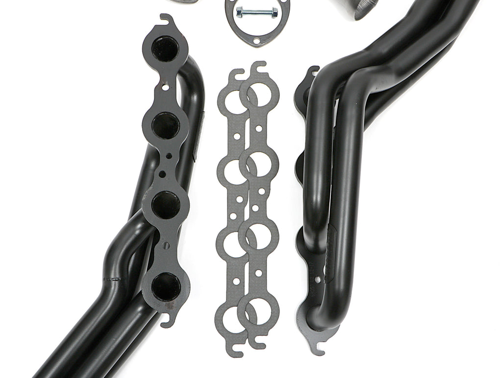 Hedman Hedders 69050 Black Long-Tube LS Engine Swap Headers For 2WD S10/S15 Trucks for Select Chevrolet Blazer, Chevrolet S10, Chevrolet S10 Blazer, GMC Jimmy, GMC S15, GMC S15 Jimmy, GMC Sonoma, Isuzu Hombre, Oldsmobile Bravada
