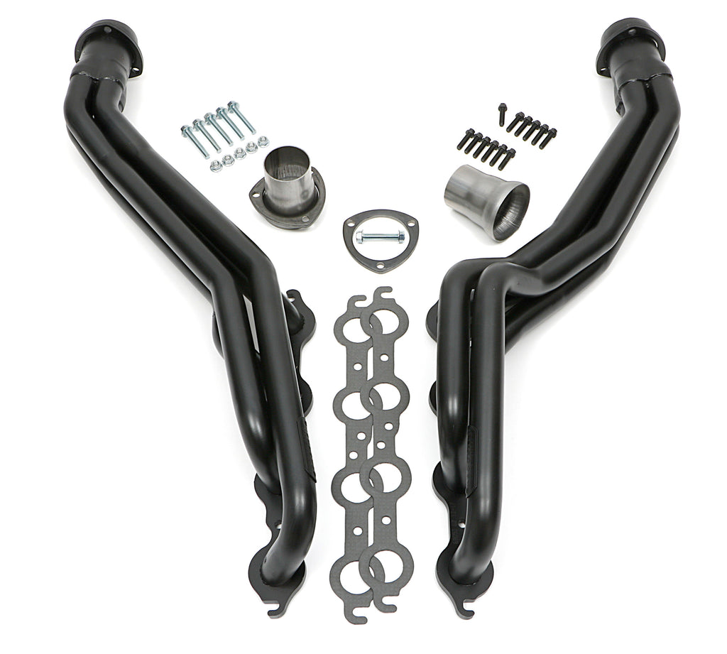 Hedman Hedders 69050 Black Long-Tube LS Engine Swap Headers For 2WD S10/S15 Trucks for Select Chevrolet Blazer, Chevrolet S10, Chevrolet S10 Blazer, GMC Jimmy, GMC S15, GMC S15 Jimmy, GMC Sonoma, Isuzu Hombre, Oldsmobile Bravada