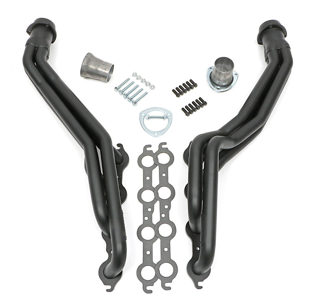 Hedman Hedders 69053 Black Long-Tube LS Engine Swap Headers For 2WD S10/S15 Trucks for Select Chevrolet Blazer, Chevrolet S10, Chevrolet S10 Blazer, GMC Jimmy, GMC S15, GMC S15 Jimmy, GMC Sonoma, Isuzu Hombre, Oldsmobile Bravada