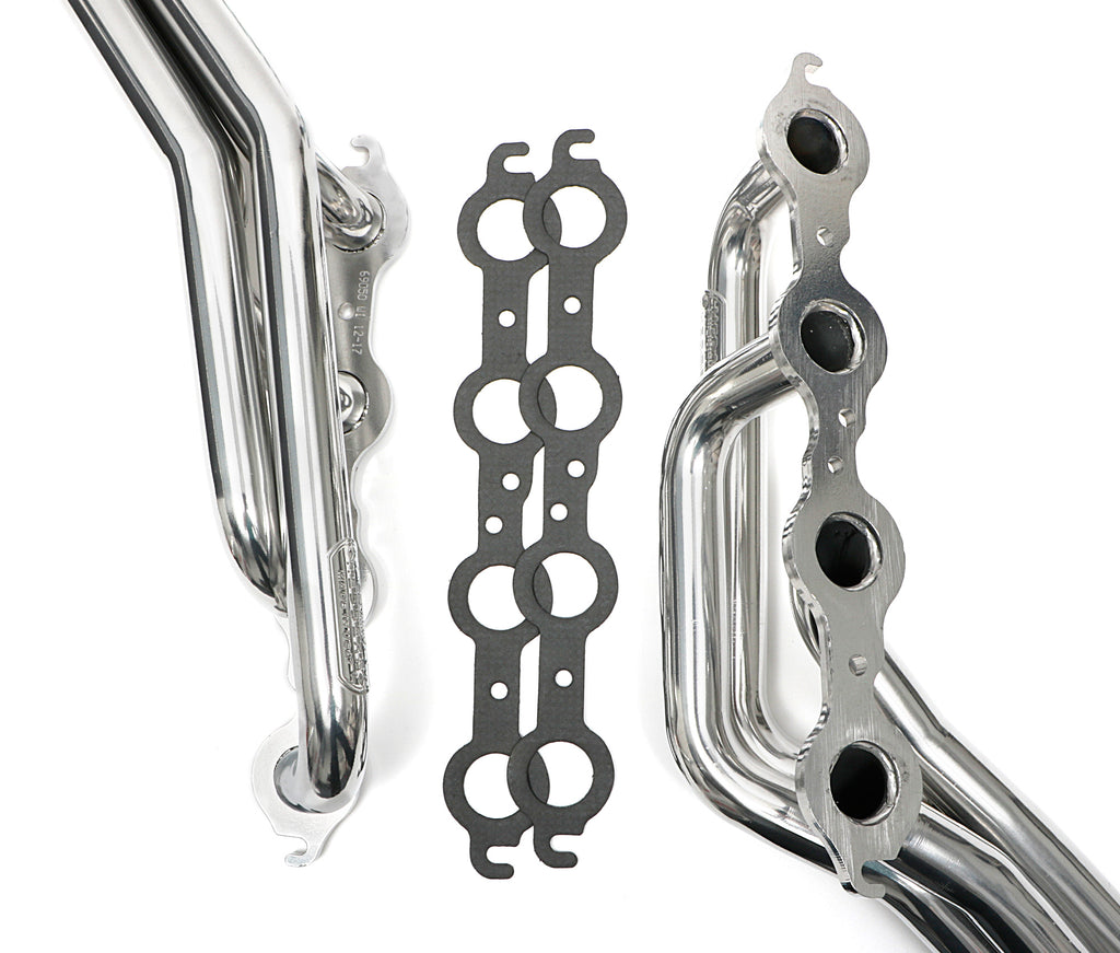 Hedman Hedders 69056 Silver Long-Tube LS Engine Swap Headers For 2WD S10/S15 Trucks for Select Chevrolet Blazer, Chevrolet S10, Chevrolet S10 Blazer, GMC Jimmy, GMC S15, GMC S15 Jimmy, GMC Sonoma, Isuzu Hombre, Oldsmobile Bravada
