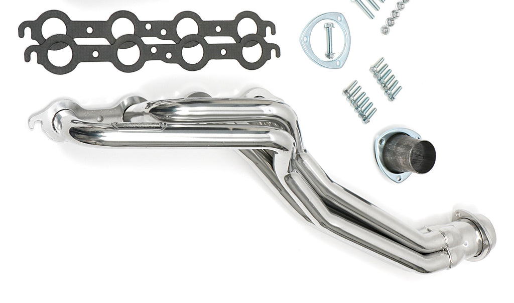Hedman Hedders 69056 Silver Long-Tube LS Engine Swap Headers For 2WD S10/S15 Trucks for Select Chevrolet Blazer, Chevrolet S10, Chevrolet S10 Blazer, GMC Jimmy, GMC S15, GMC S15 Jimmy, GMC Sonoma, Isuzu Hombre, Oldsmobile Bravada